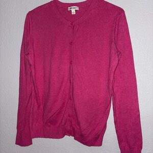 Cherokee Women's Pink Cardigan Sweater